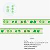 Washi Tape with Sand-Coated Shimmer Film Cute Tomato Deco Washi Tape Kawaii Four-leaf Clover Masking Tape with Release Paper