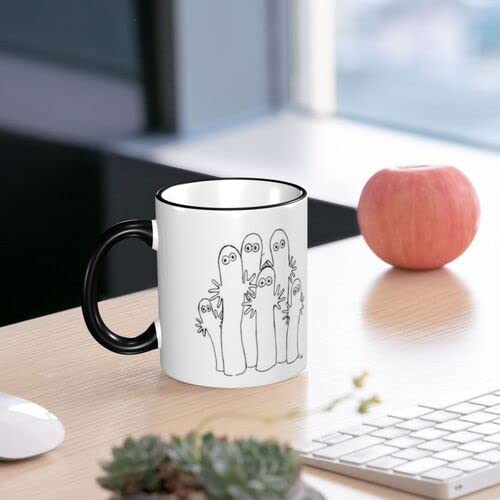 Moomin Hattifattener Mug, Heat-Resistant, Microwave-Safe, Stylish, Cute, Large Capacity, Diameter 8.4cm X Height 9.8cm (B)