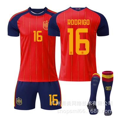 2026 World Cup Football Jersey Spain Home National Team 19 Yamal 20 Pedri 16 Rodri Jersey