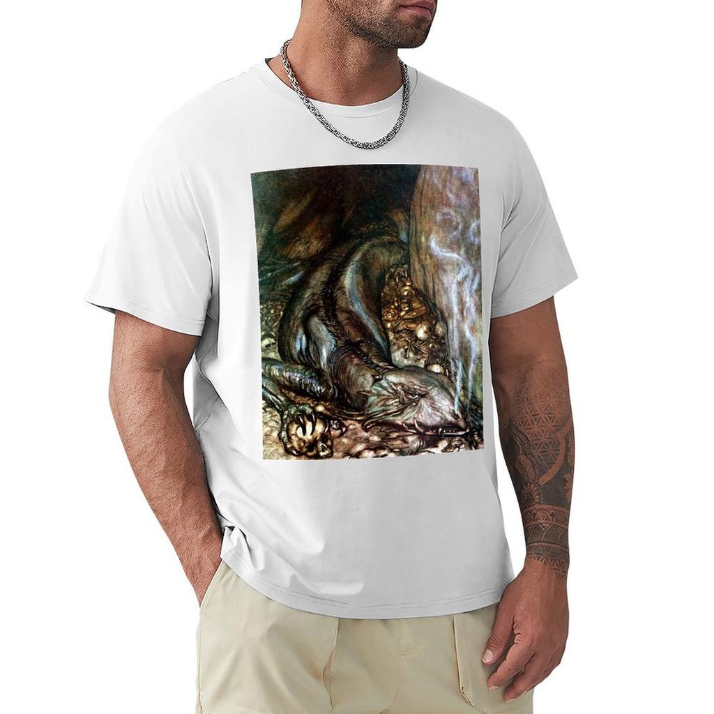 Fafnir the Dragon  Arthur Rackham  Siegfried and the Twilight of the Gods TShirt new edition t shirt for men
