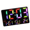 Large Digital Clock Color Screen USB Powered Dimmable LED Calendar Alarm Clock with Remote Control