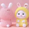 Creative Anti-fall Rabbit Piggy Bank Cute Rabbit Design High Capacity Storage Tank Cartoon Vinyl Piggy Bank Home Decor