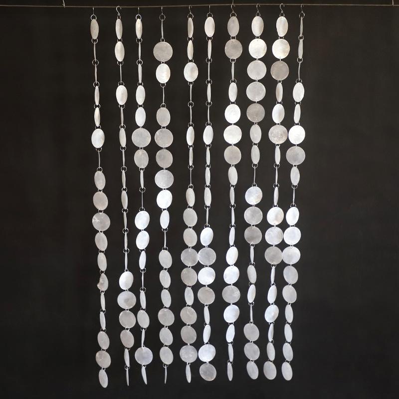 1PC Natural Shell Ornaments Mirror Shell Strings Home Lighting Wedding Decor Eco-Friendly White 1-Meter Shell Flakes 1m