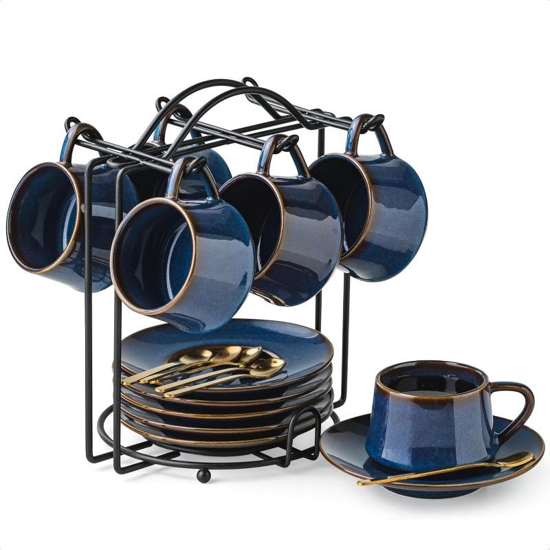 Espresso krūzīšu komplekts ar apakštasītēm un
