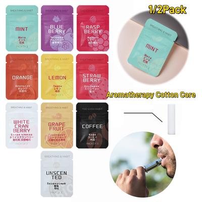 1/2Pack Aromatherapy Cotton Core Multi-Purpose Decompression Cotton Filter Smokeless Device Replace Stick