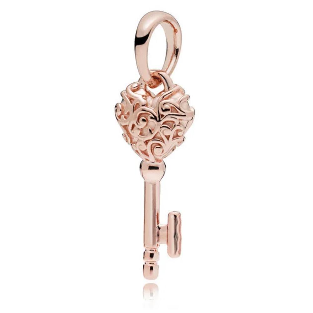 925 Silver Locks Keys Treasure Box Pendant Charm Bracelet Valentine Gift Jewelry Fashion New