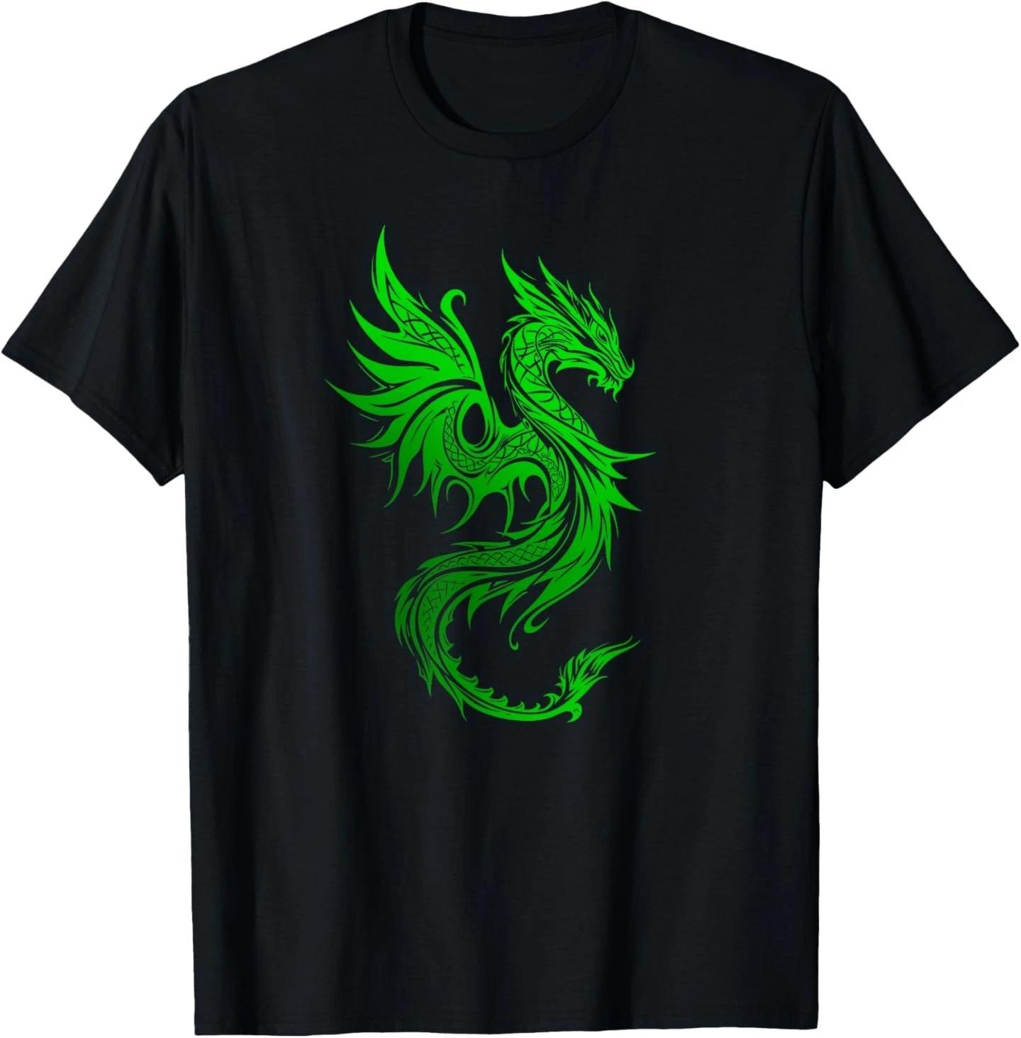 

Beautiful Celtic Irish Green Tribal Dragon Fantasy Art T-Shirt 4XL