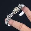 Gift For Women Bangle Flower Adjustable 925 Silver Natural Dendrite Tiger