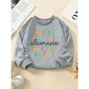European sizes Kids Round Neck Sweatshirt Creative Graphic Print Cozy Pullover for Casual Outfit Holiday Gift Comfortable Outdoor Sports Top