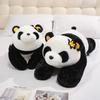 Plüschtiere Panda in Übergröße, gefüllt, niedliche liegende Pandapuppe, warmes, gemütliches Tier-Kuschelkissen, Kawaii Schlafzimmerdekoration