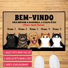 Personalized Dog Cat Doormat Bem-Vindo Pet Mat Rug Carpet Floor Mats Gift For Pet Lovers Home Warming Decor Accessory