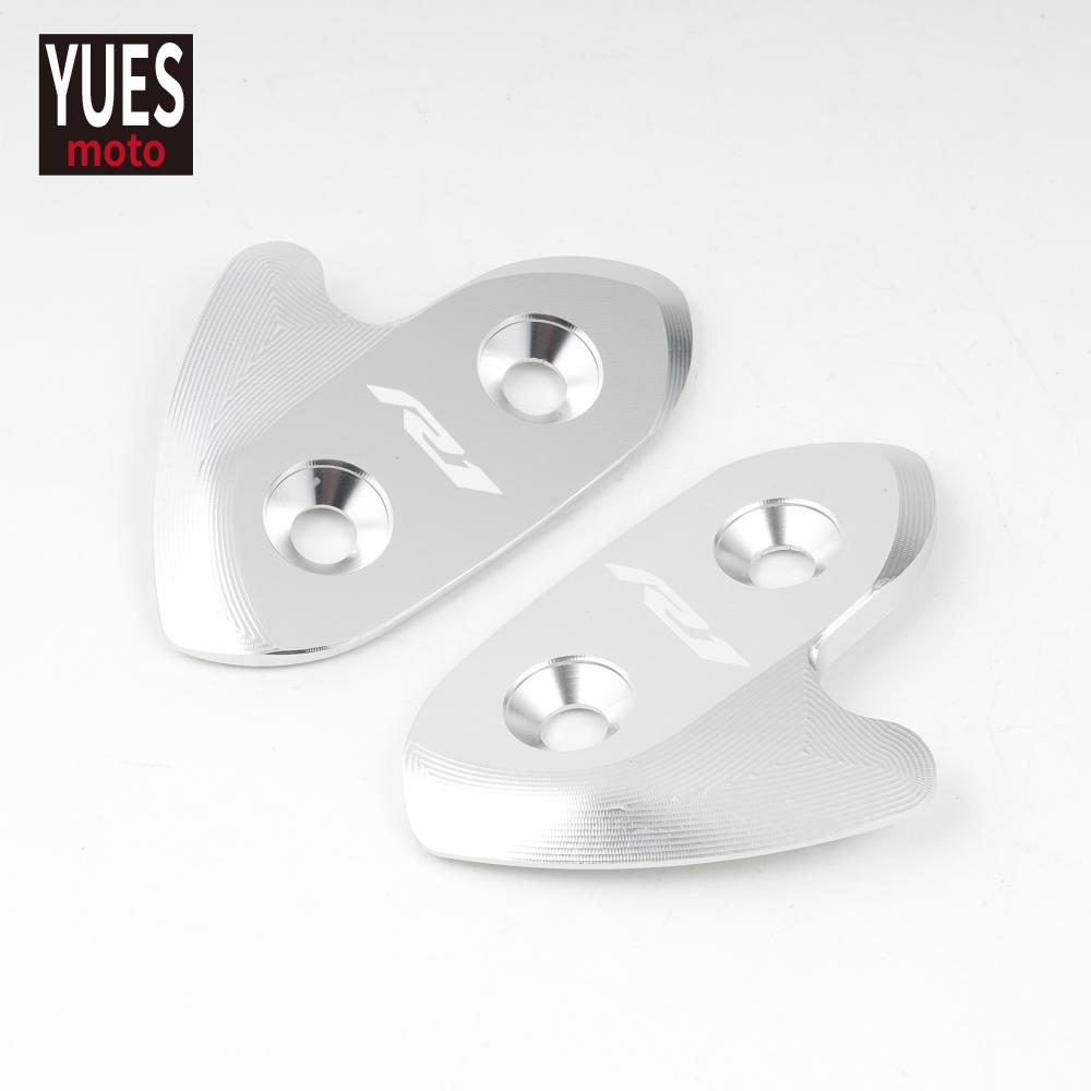 Moto Accessories Mirror Hole Cover Windscreen Driven Mirror Eliminators Cap For YAMAHA R1 R1M YZF R1 2015 2016 2017