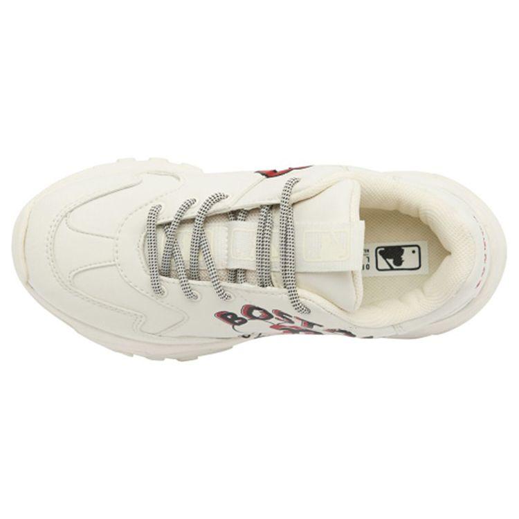 MLB Big Ball Chunky Boston Red Sox Fabric Leather Casual Shock Absorbing Non-Slip Wear-Resistant Breathable Low-Top Dad Shoes 32SHCE111-43I