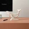 Minimalistyczne Ozdoby Wieloryba Pusta Figurka, Drukowana 3D Matowa Rzeźba Zwierzęcia do Artystycznej Dekoracji Biurka Domowego Biura Dekoracja Biurka, Nowoczesna