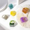 New Colorful Y2k Transparent Gradient Blooming Square Acrylic Resin Rings Sets for Women Girls Party Jewelry Hip Hop Ins Rings