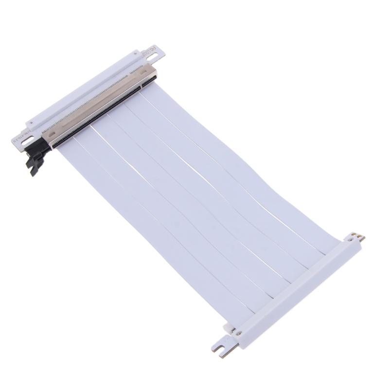 

Кабель PCIe 3.0 16x на x16 для корпуса ПК, двойной обратный удлинитель для видеокарт, гибкий кабель для замены белый