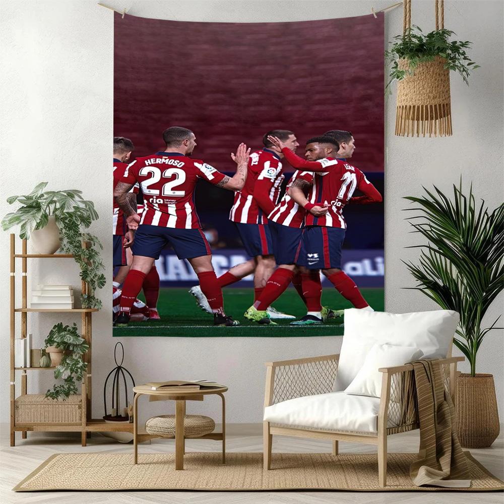 Dekoracja Ścienna Atletico Madryt Gobelin Sztuka Na Pamięć o Zwierzęciu Urodziny Wesele Tło Imprezy Rodzinny Prezent
