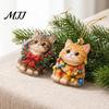 Seasonal Home Decor Christmas Cat Dog Advent Calendar, 24Pcs Acrylic 2D Ornament Set Pet Lover Keepsake with Cute Kitten/Dog/Lion Designs, Holiday