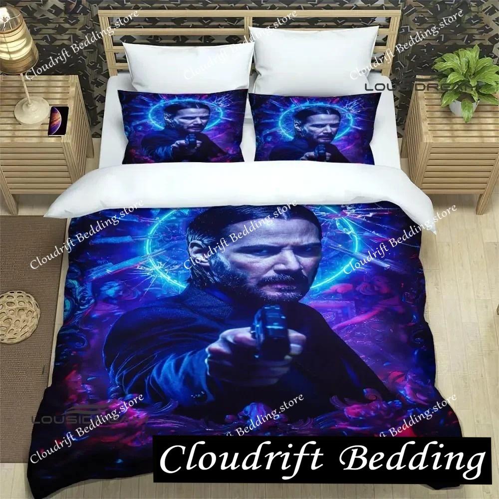 Movie John Wick Printed Bedding Sets Exquisite Bed Supplies Set Duvet Cover Bed Comforter Set Bedding Set Luxury Birthday Gift