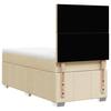 Box Spring Bed with Mattress Cream 100 x 200 cm Fabric