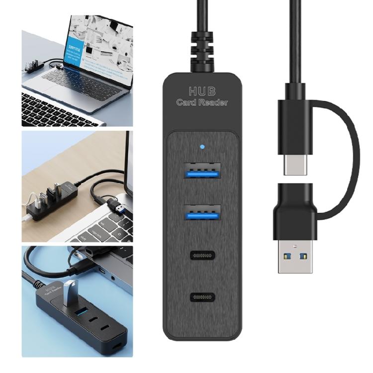 Plastic USB Hubs 4 Port USB3.0 USB2.0 Fast Speed Data Transfer Solution for Enhanceds Productivity In Work Environment