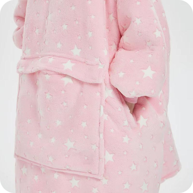Shiny Blanket Sweatshirt - Stars (pink)