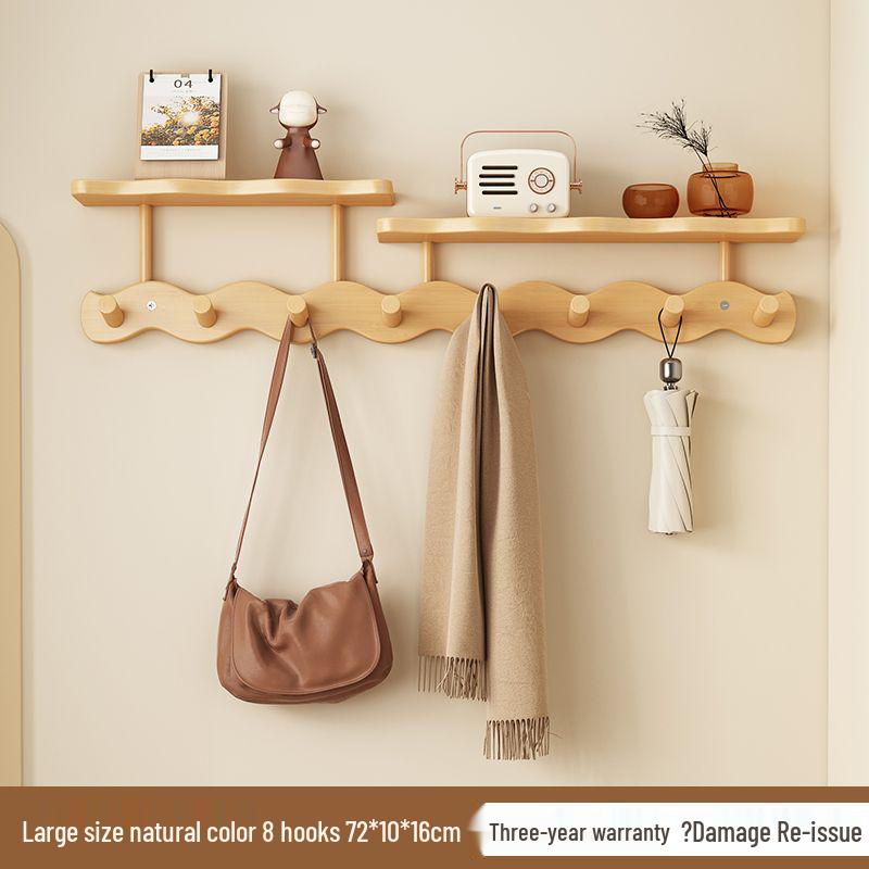 High-Quality Wall-Mounted Entryway Coat Rack with Key Holder and Hanging Hooks for Bags