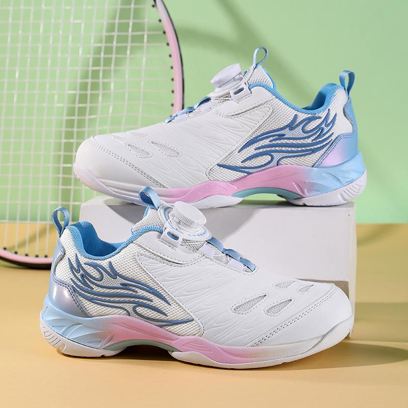 

Children s Professional Table Tennis Shoes Girls Rotating Buckle Training Anti Slip Breathable Shock-absorbing Badminton Elementary School 33