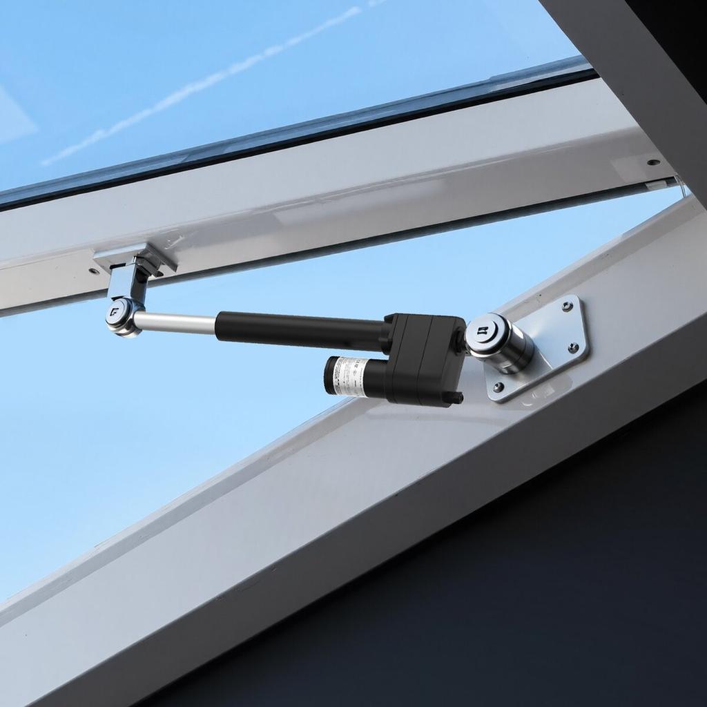 Attuatore Lineare 12V, Corsa 200mm Ultra Robusto 9000N Attuatore a Moto Lineare, Grado di Protezione IP65 5mm/s con Staffe di Montaggio per Macchinari Industriali