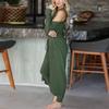 Set pigiama da donna in maglia da 3 pezzi, autunno e inverno, set casual ampio