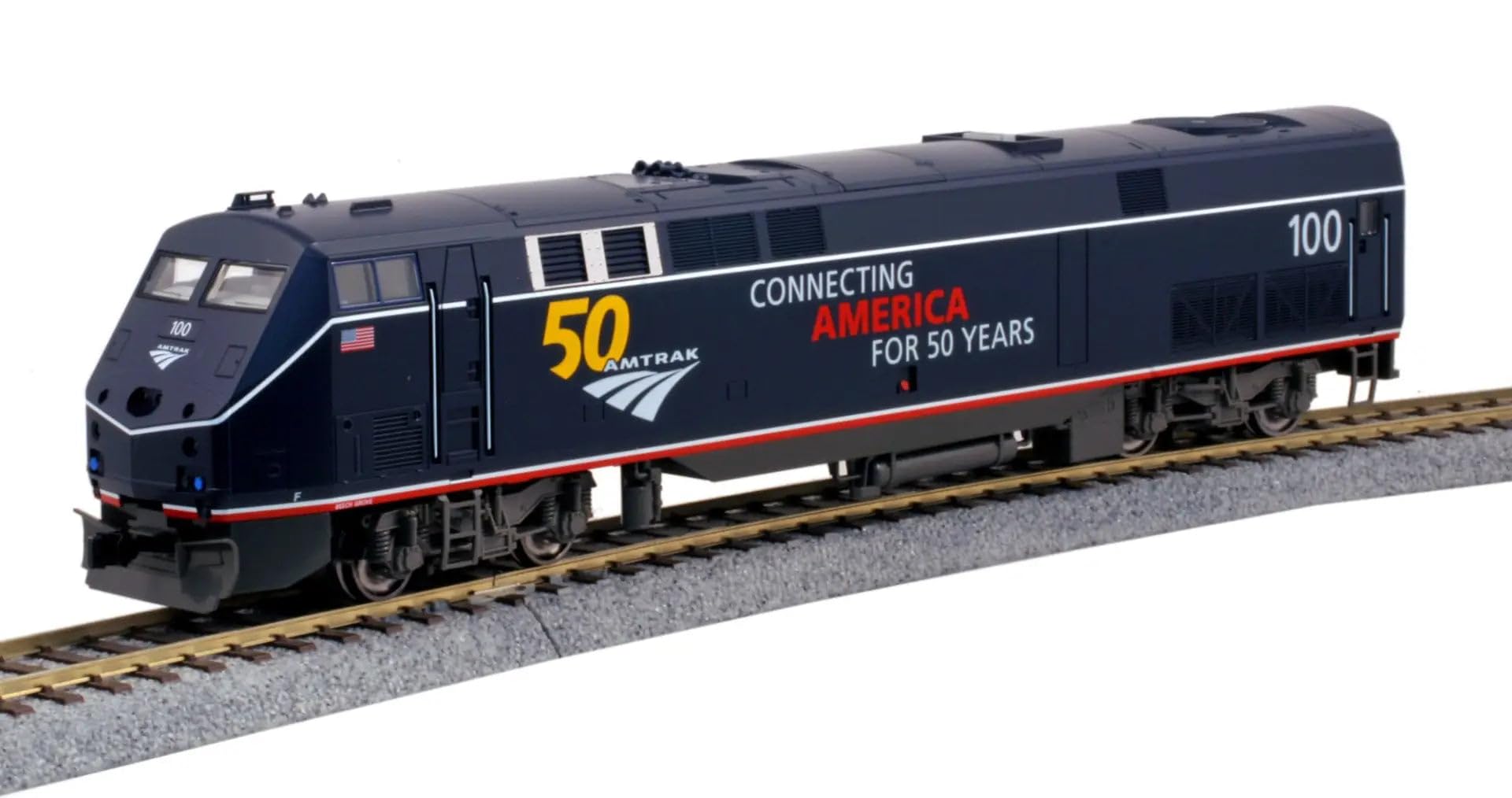 

Kato USA Model Railroad Products N GE P42 Amtrak Midnight Blue with 50th Anniversary Logo #100 (176-6035)