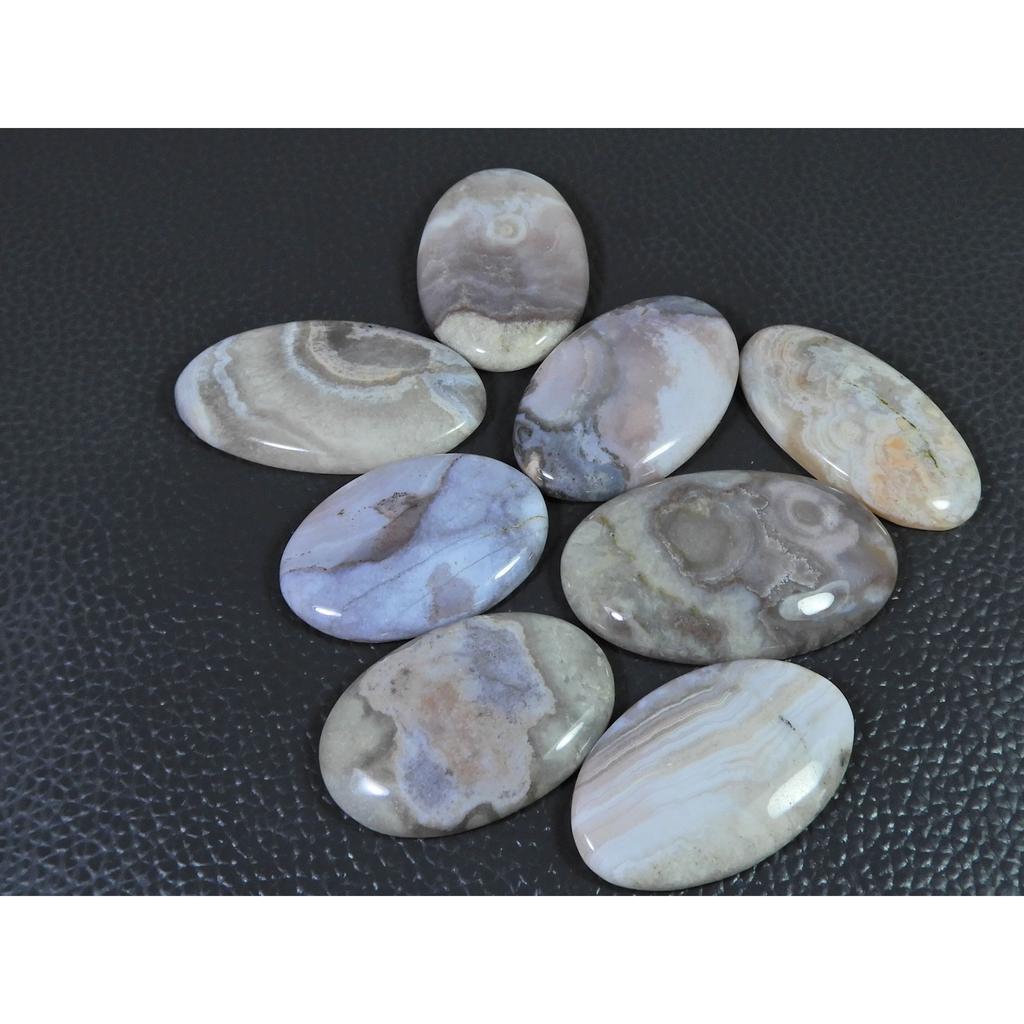 313Cts.Natural Crazy Lace Agate Oval Shape Cabachon Loose Gemstone 08Pcs Lot C-2535
