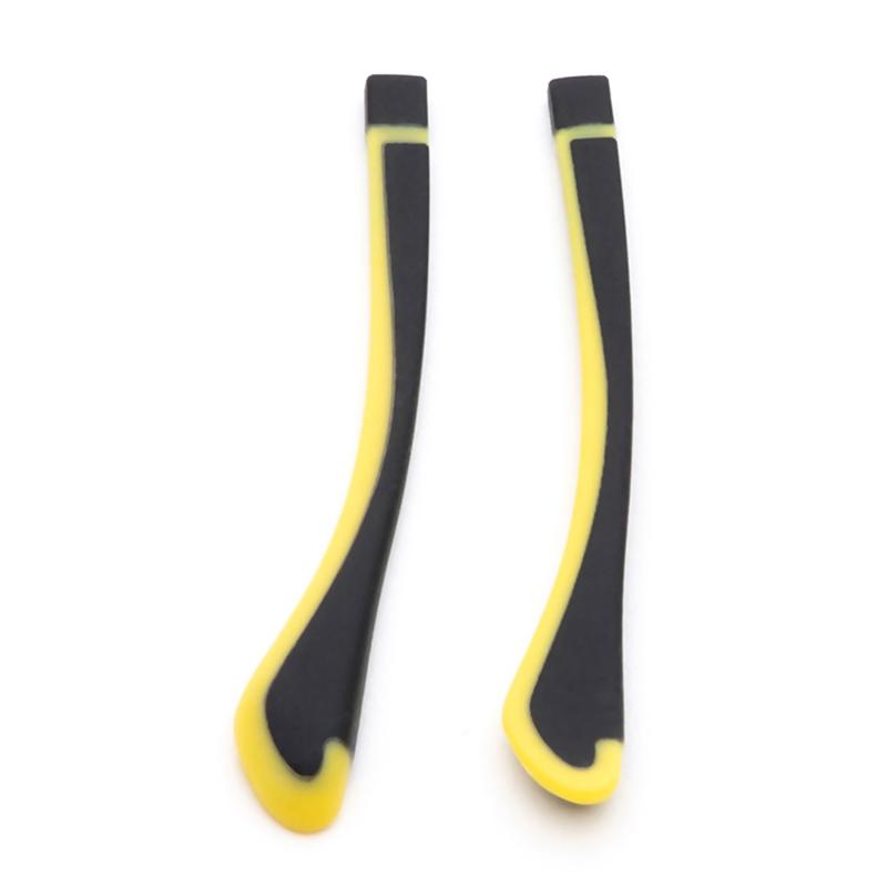 1Pair Tungsten Carbon Rubber Square Hole Glasses Foot Cover Eyeglasses Anti-Skid Sleeve Soft Silicone Prevent Allergies Ear Hooks