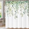 Spring Flowers And Butterflies Theme Shower Curtain, Bathroom Curtain, Floral Shower Curtain, Home Decoration Curtain With Hooks