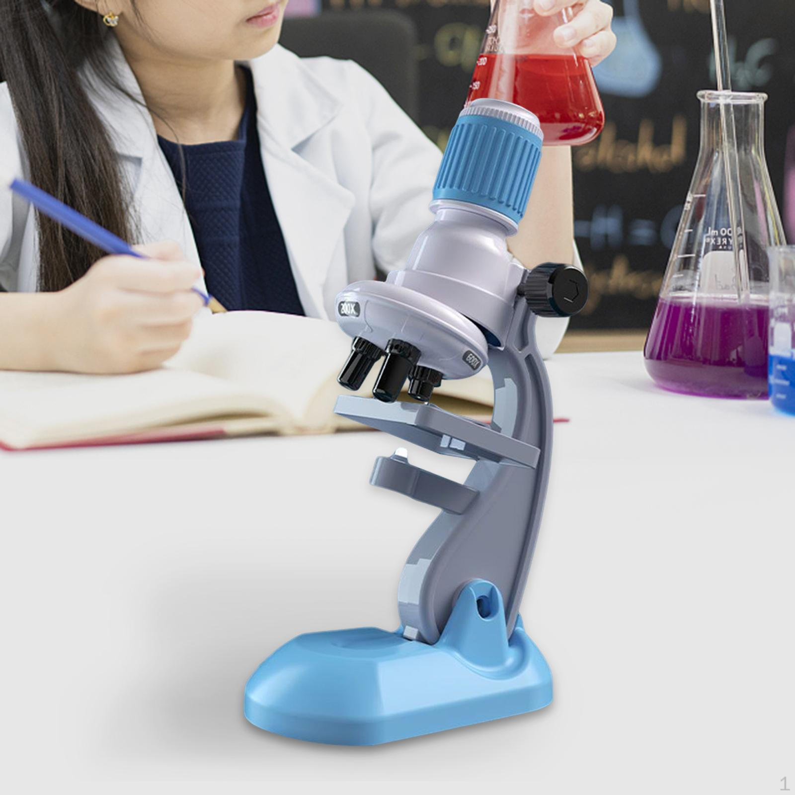 Детский набор микроскопа для научных исследований Blue 12Pcs