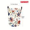 Collapsible Laundry Basket Large Round Waterproof Fabric Hamper Dirty Clothes Storage Bin Toy Organizer with Handles