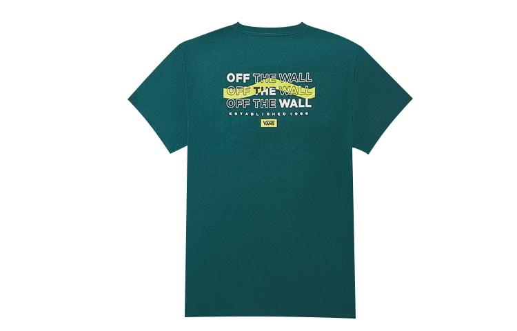 Vans T Shirts Unisex Green Crew Neck Moderate Straight Fit VN0A4BRPTTZ L