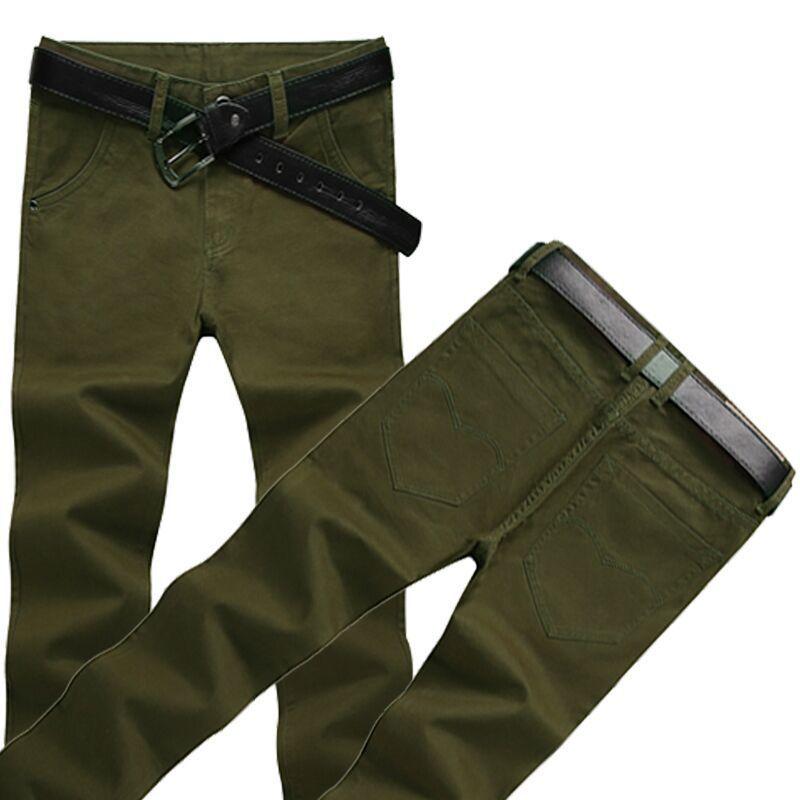 Four Seasons Wear New Men'S Casual Pants Loose Straight Work Pants Military Green Work Pants Men'S Wear Resistant