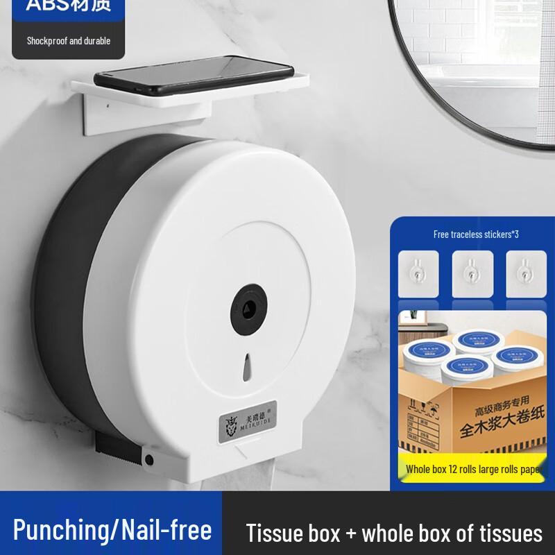 Wall-Mounted Waterproof Jumbo Toilet Paper Dispenser for Hotel Bathrooms