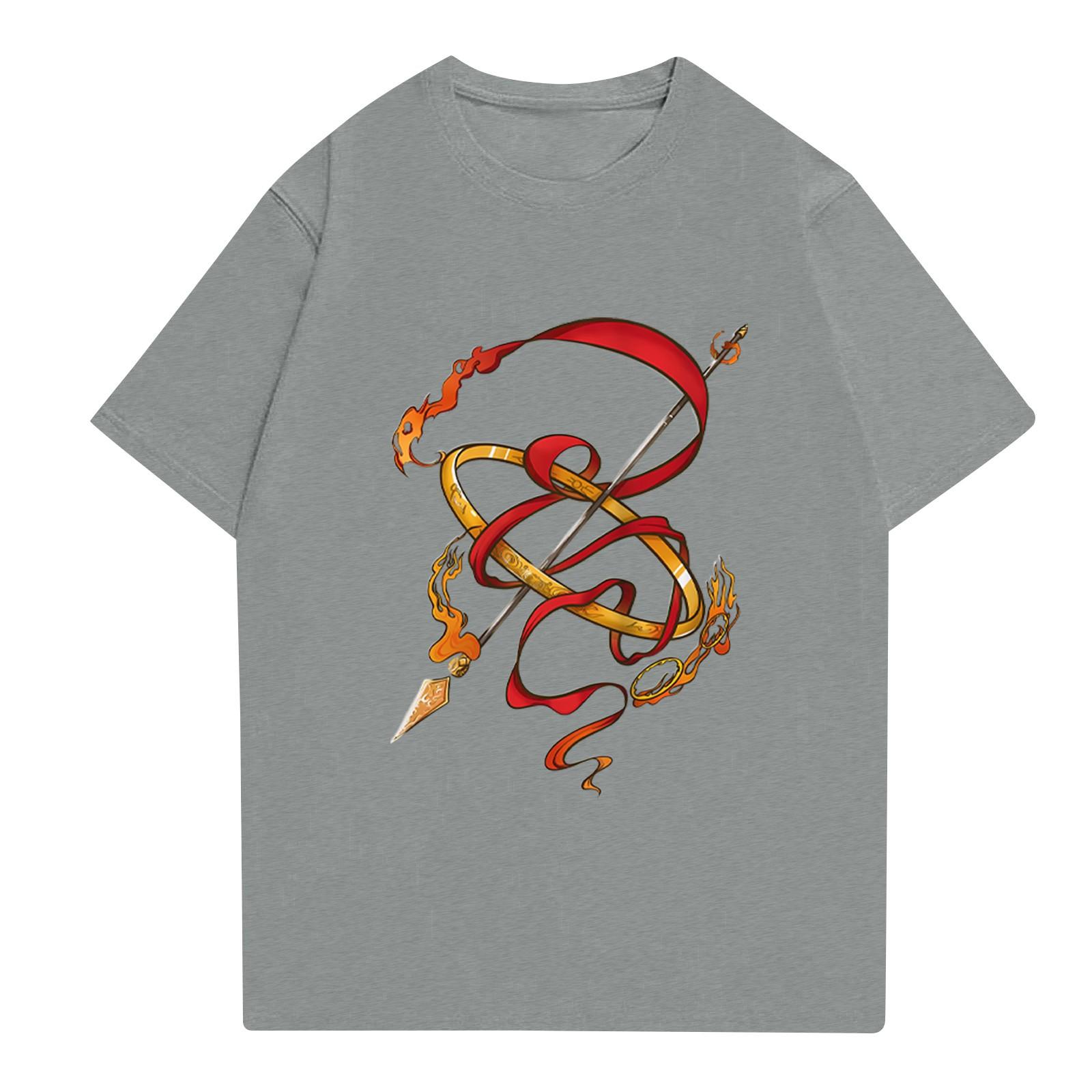 

Женская повседневная футболка с круглым вырезом и короткими рукавами с принтом M