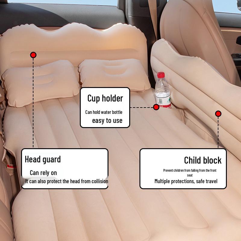Car Back Seat Inflatable Mattress - Travel Bed for Kids & Adults in SUV/Sedan