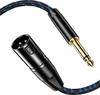 Faodzc 14" To XLR Male Cable, 6.5ft Unbalanced 6.35mm TS Mono To XLR Interconnect Cord, Nylon Braided, 14-inch Audio Adapter, Compatible with Yamaha