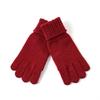 Winter Women's Warm and Velvet Dew fingered Knitted Gloves Five Finger Solid Color Wool Gloves Cold Touch Screen Gloves