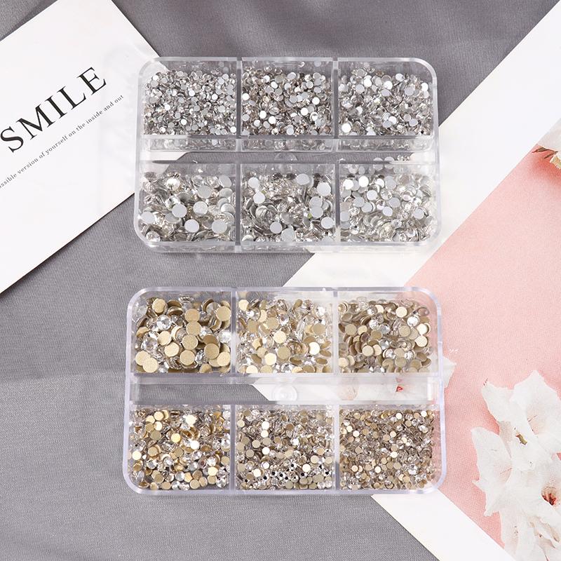 

6 Sizes Boxed Flat Kit Hybrid Nail Art Decorations Ab Colorf