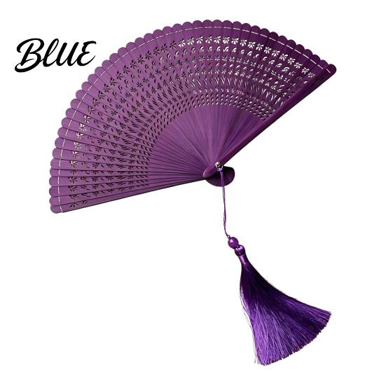 Portable Pocket Fan Vintage Japanese Bamboo Folding Fan Elegant Handheld with Tassels Decorative Cooling Oriental Style Accessory for Dancing