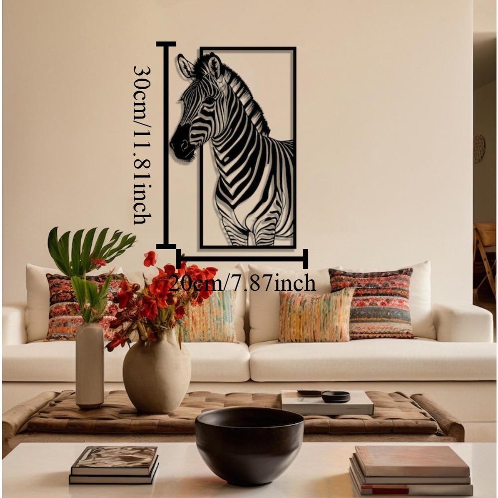 Zebra Safari Animal Wall Art Abstract Metal Decor