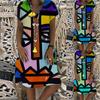 Women's Casual Fashion Print V-Neck Large Size Loose Long Short-Sleeved Dress