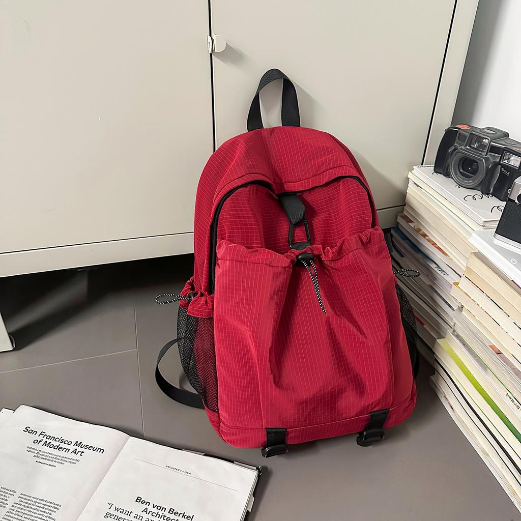 Schoolbag Student School Bag 1011 Spring New Class Large Capacity Multi-Pocket Neutral Wind Men's and Women's Commuter Travel Backpack