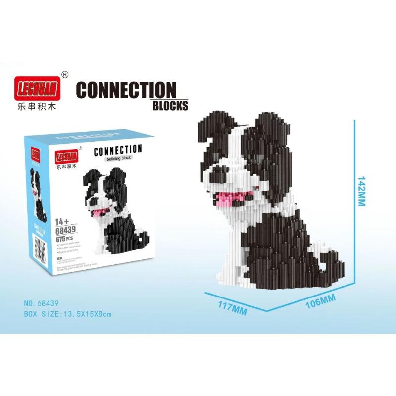 Linkgo Verbindung Bausteine Collie Husky Bulldog Corgi Schnauzer 3D Modell Tier Hund Mini Ziegel Figur Spielzeug Für Kind Geschenk