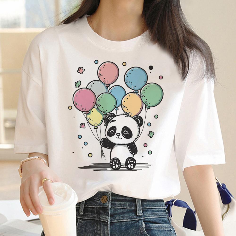 Panda Print t-skjorter kvinner harajuku t-skjorte jente harajuku morsomme klær